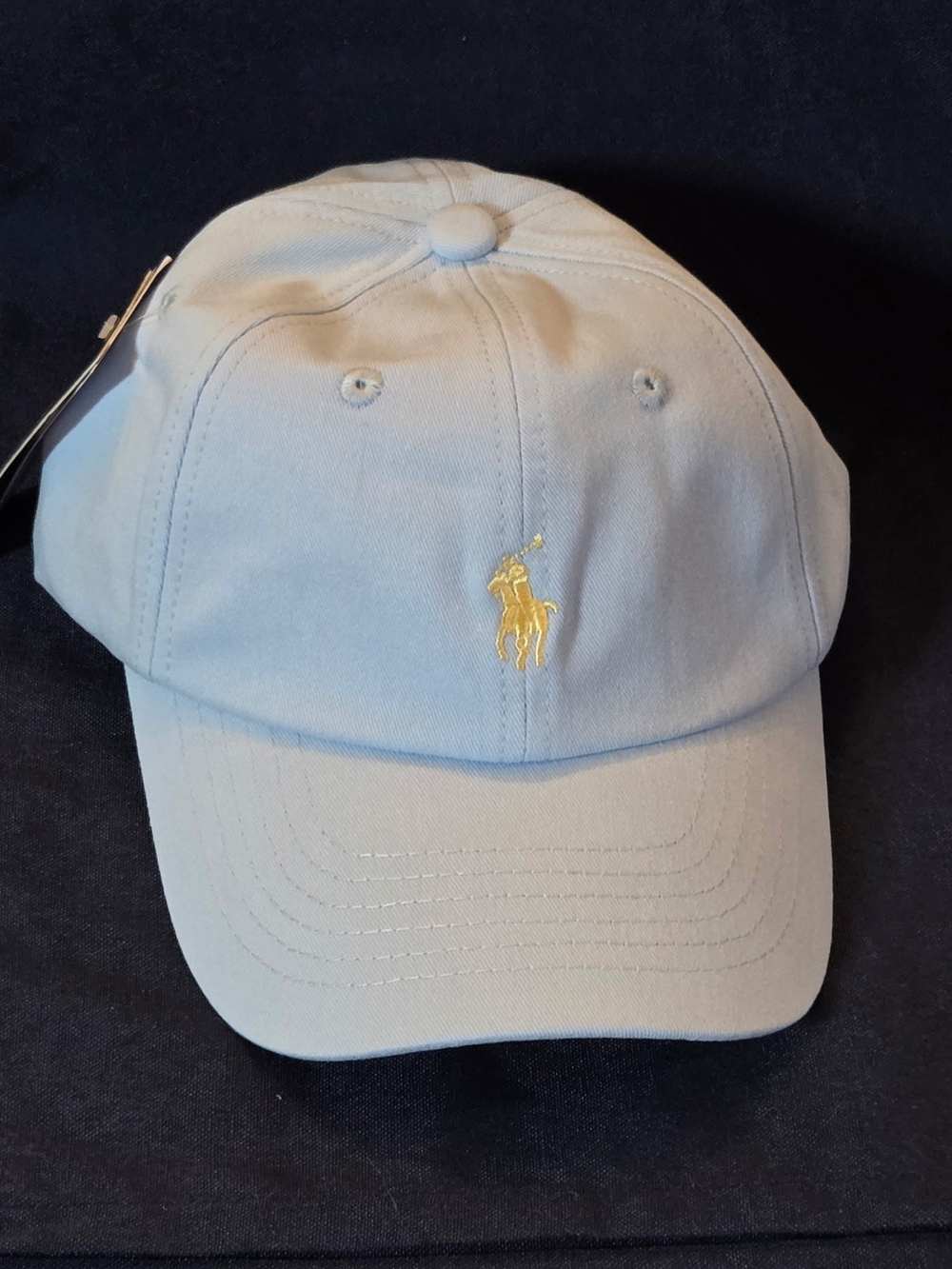 Polo by Ralph Lauren Light Blue Classic Baseball Cap with Gold Pony - Picture 3 of 6